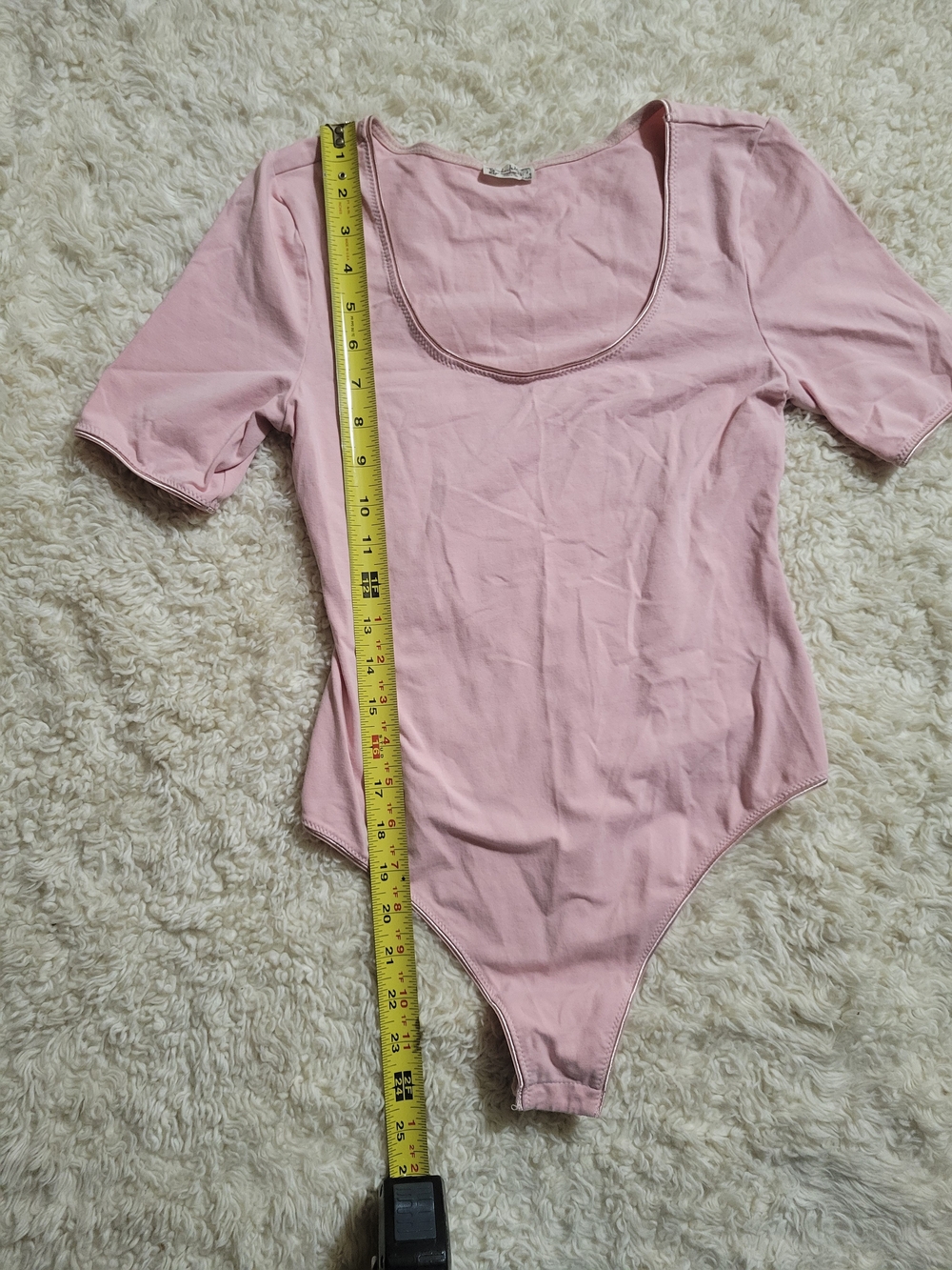 Free People Pink Scoop Neck Short Sleeve Bodysuit |XS-S - Picture 8 of 10